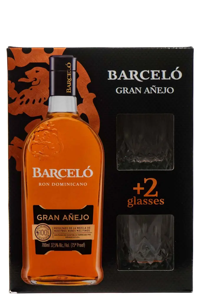 Barcelo Gran Anejo + 2 verres - 37,5°